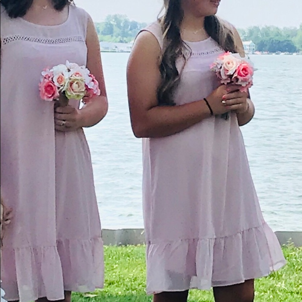By Artisan sleeveless light pink women’s dress